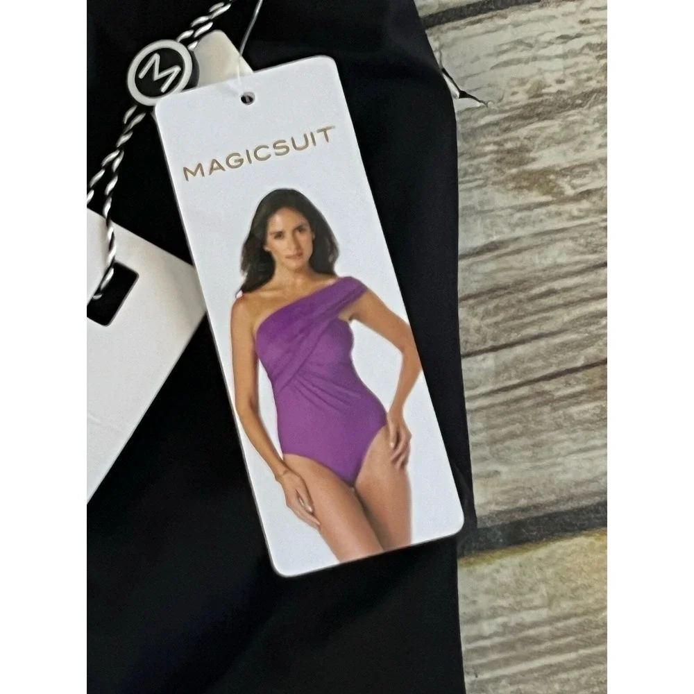 Magicsuit BLACK Solid Goddess Underwire One-Piece Swimsuit, US 16‎